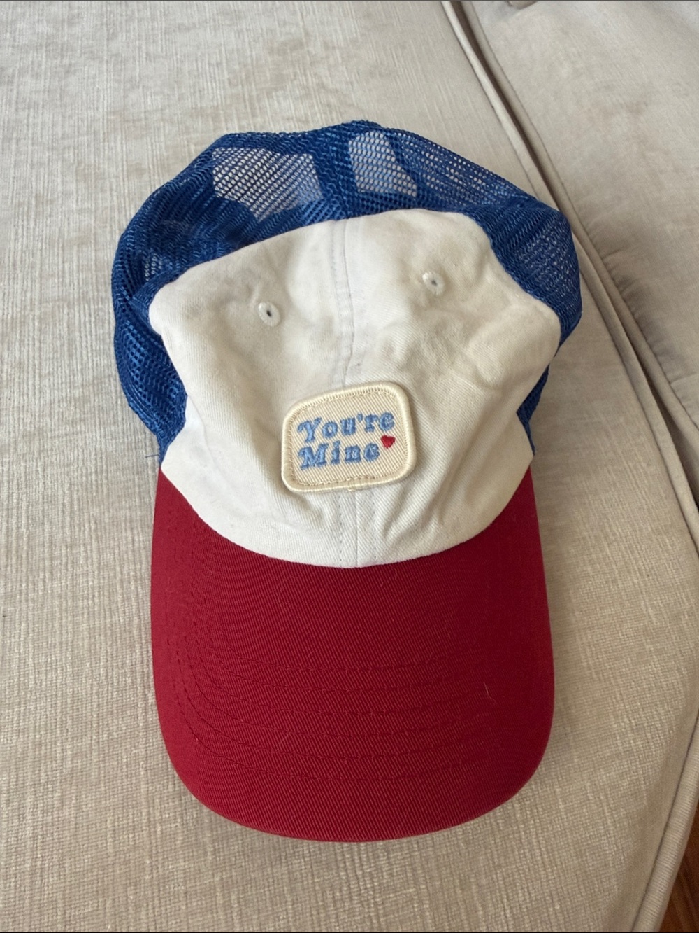 American Eagle Outfitters Tricolor Mesh Baseball Cap - Red, White, Blue